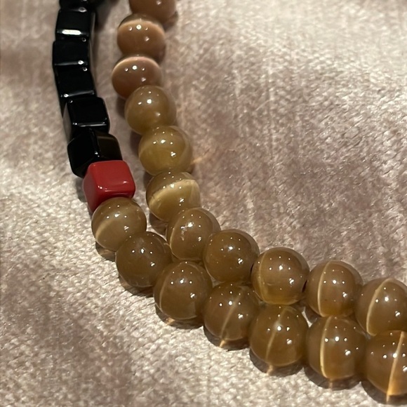 Boho Beaded Necklace 26” Long - Picture 3 of 5